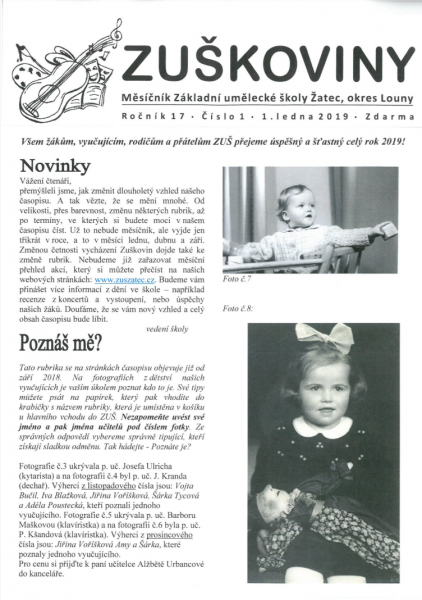 Zuškoviny leden 2019