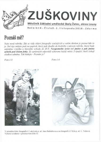 Zuškoviny listopad 2018
