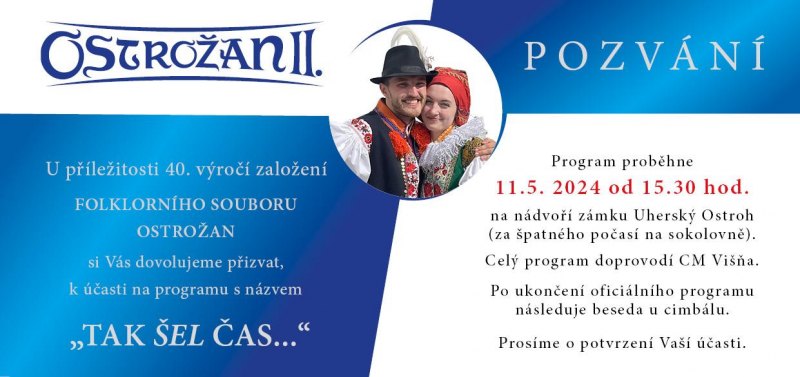 Pozvánka Sedmikvítku k účinkování.
